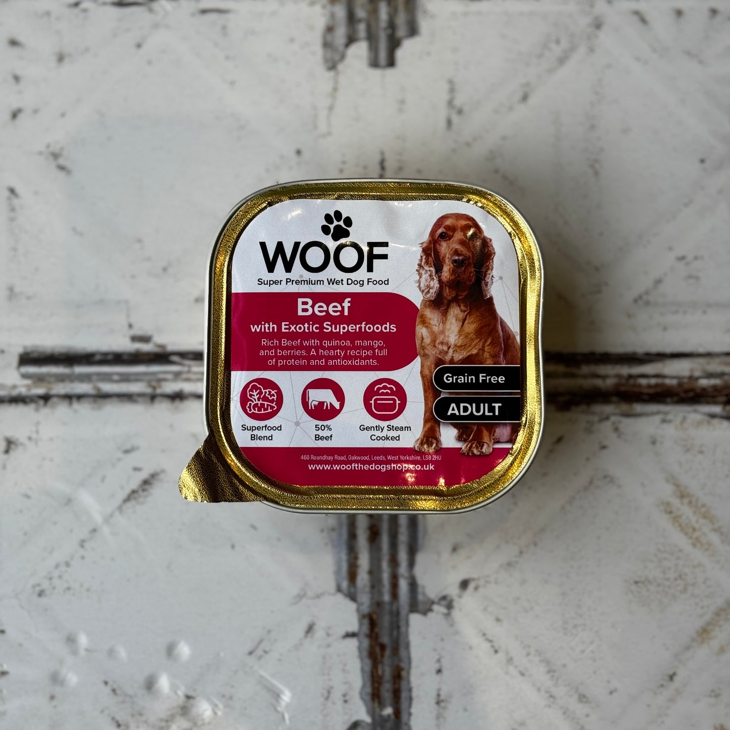 Woof Super Premium Wet Food Tray - Beef