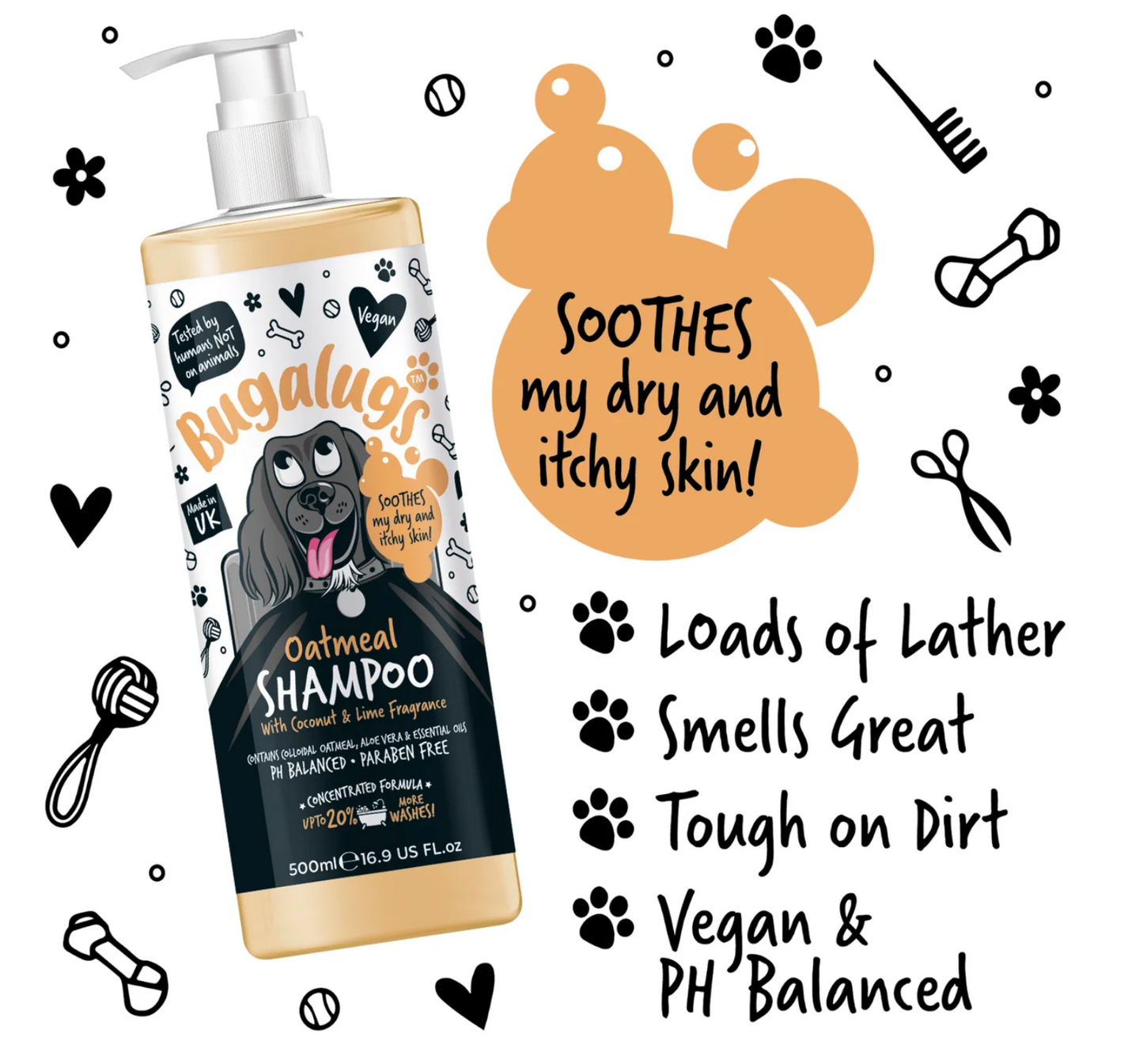 Bugalugs Shampoo Oatmeal 250ml