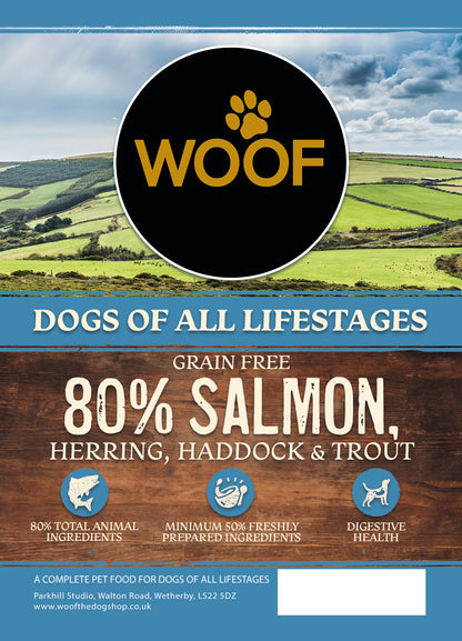 Woof Wilderness Dry Dog Food - 80% Salmon