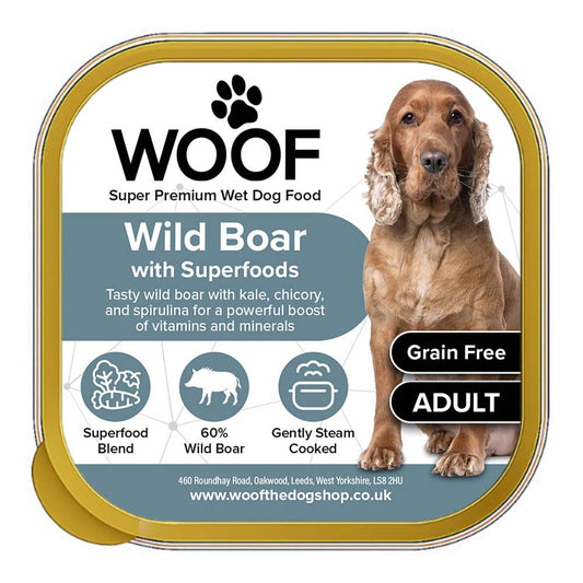 Woof Super Premium Wet Food Tray - Wild Boar