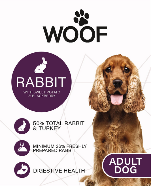 WOOF Grain Free Complete Food for Adult Dogs - Rabbit