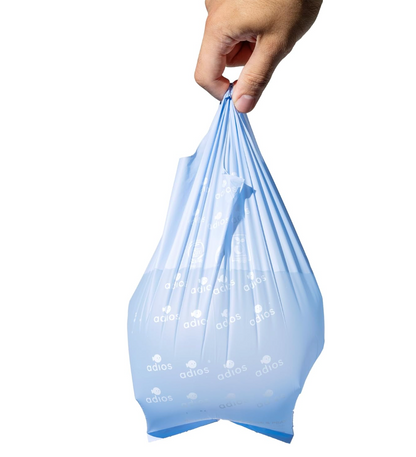 Adios Plastic Rainbow Compostable Dog Poop Bags with Handles, 120 bags (8 Rolls)
