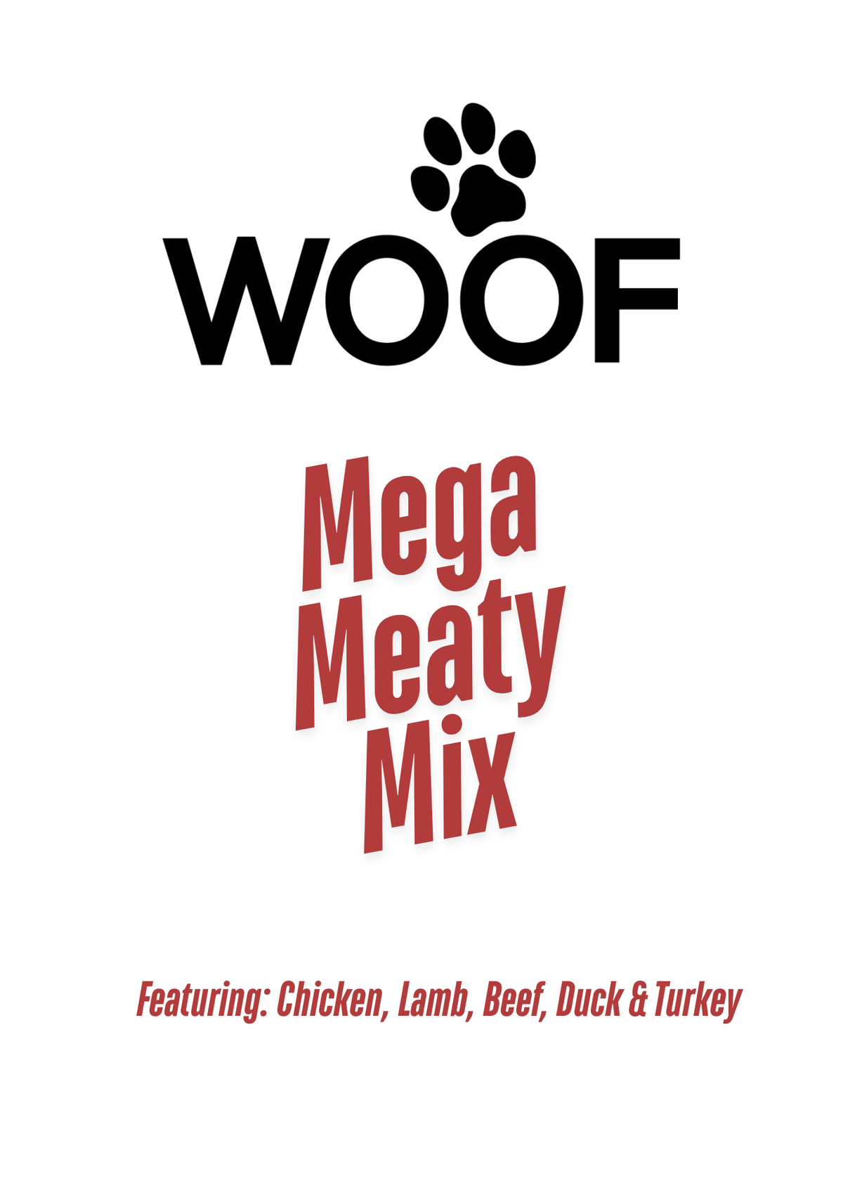 Woof Dry Dog Food Mega Meaty Mix - 6kg Subscription Only